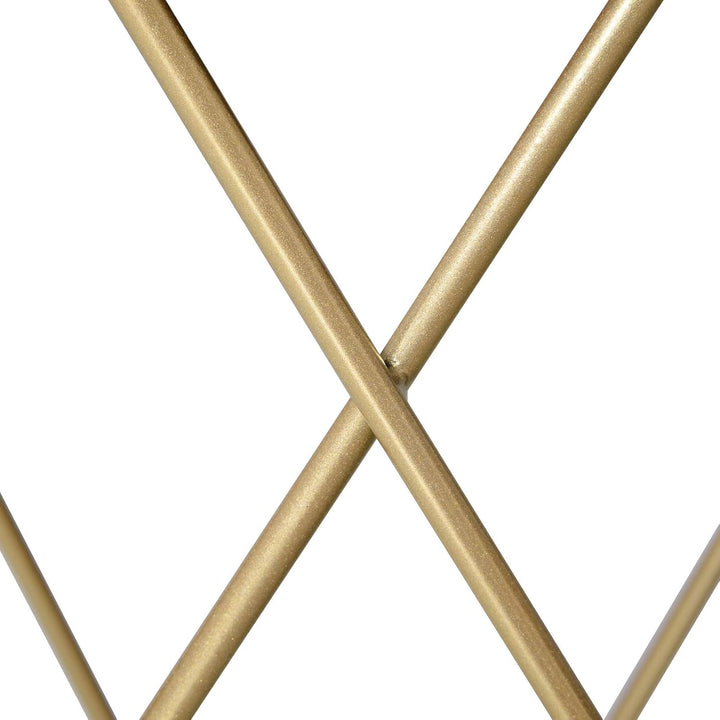 HOMCOM Kaffeetisch, Beistelltisch, Nachttisch, Couchtisch, Metall MDF der Klasse E1, Schwarz+Gold, Ø