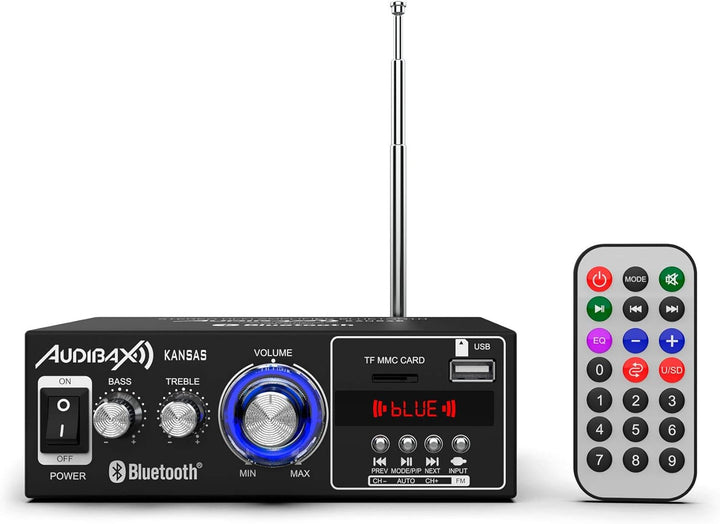 Audibax Kansas Amplificador HiFi Con Bluetooth / MP3 / FM. Entrada SD y USB. 2 x 40W