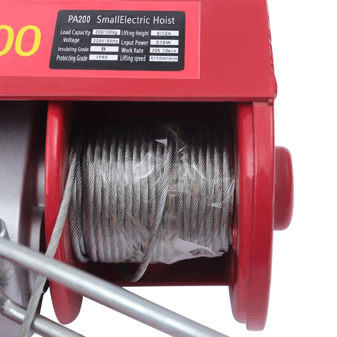 BJTDLLX Elektrische Seilwinde 440 Lbs Seilzug Motorwinde Flaschenzug 100kg bis 200kg Elektrische Sei