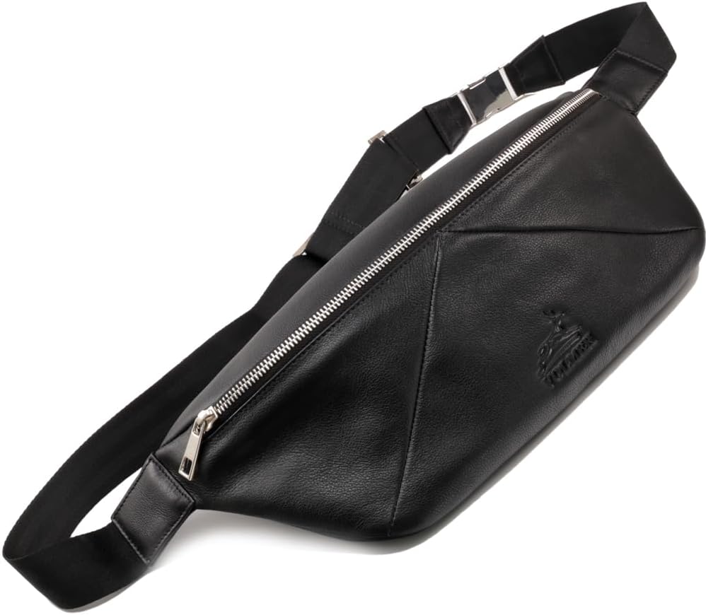 Fa.Volmer ® Bauchtasche/Gürteltasche/Hüfttasche in Echt-Leder für Damen und Herren | schwarz oder br