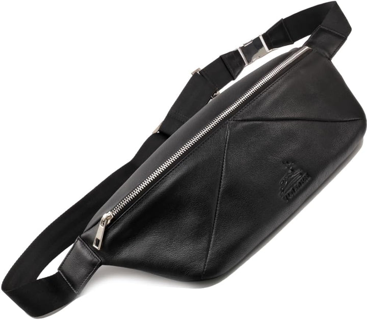 Fa.Volmer ® Bauchtasche/Gürteltasche/Hüfttasche in Echt-Leder für Damen und Herren | schwarz oder br
