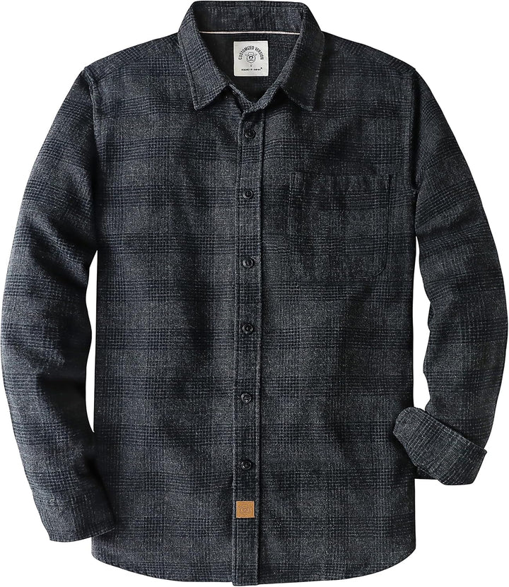 Dubinik® Flanellhemd Herren Kariert Button Down Outdoor Baumwolle Freizeithemden Flanellhemden Herre
