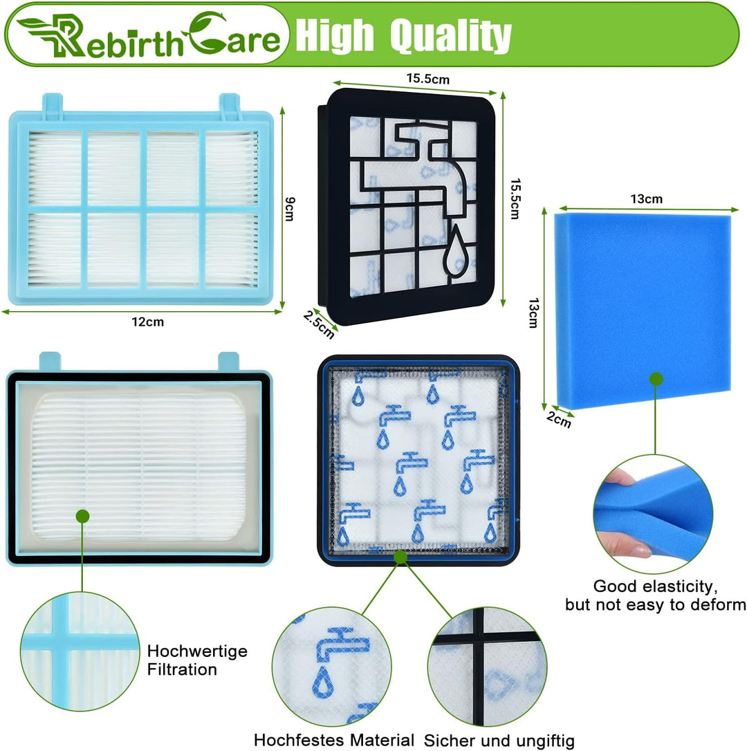 Filter für Philips FC9332 FC9331 FC8010/01 FC9555 FC9550 FC9334 FC9333 FC9330 Boden Staubsauger Ersa