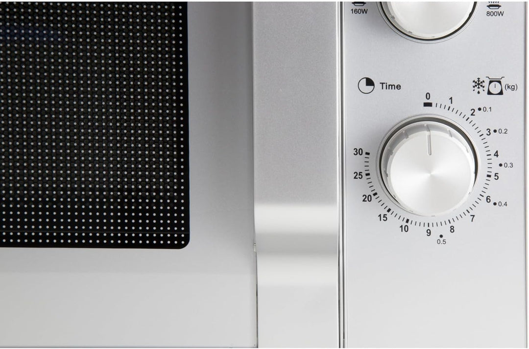 Sharp R204S Solo-Mikrowelle / 20 L / 800 W / 6 Leistungsstufen / Zeitschaltuhr von 30 Minuten bis 00