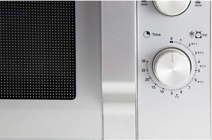 Sharp R204S Solo-Mikrowelle / 20 L / 800 W / 6 Leistungsstufen / Zeitschaltuhr von 30 Minuten bis 00