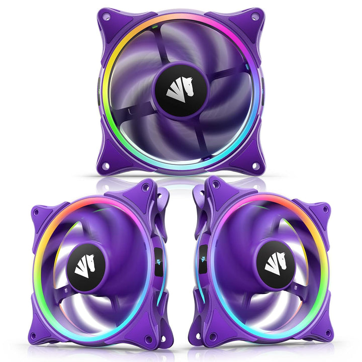 Asiahorse FS-9001 PWM RGB Gehäuselüfter, 120MM PC Lüfter, Leiser Computerlüfter für PC-Gehäuse und C