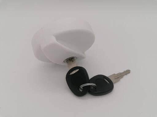 CR-MOESANCO Wassertankdeckel für Wohnwagen mit 2 Schlüsseln für Wohnwagen oder Camper FAC, Weiss