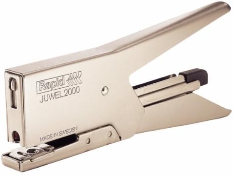 Rapid 31060313 Heftzange Juwel 2000, Metall, 12 Blatt, matt, nickel