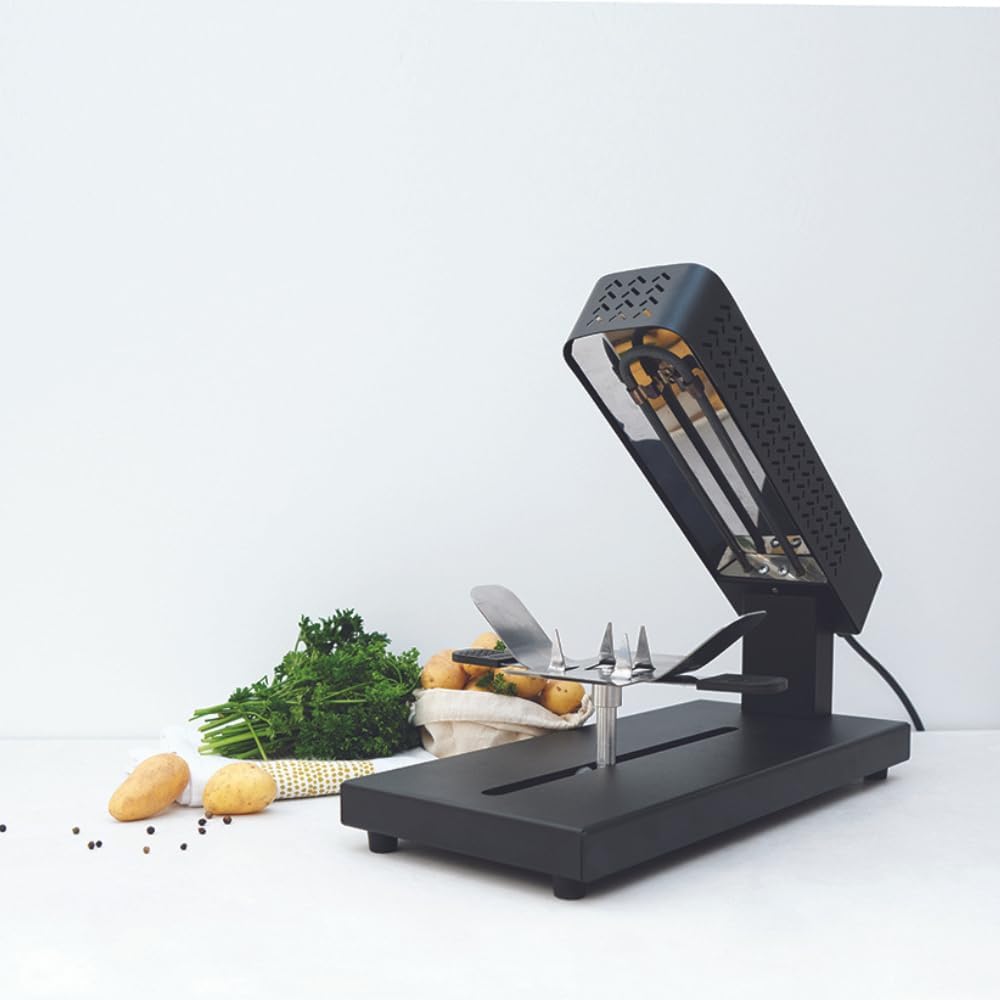 CÉCOA - Traditionelles Raclette-Gerät – für halbe Käsemahlen mit Raclette – Ständer zum Schieben und