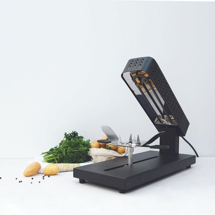 CÉCOA - Traditionelles Raclette-Gerät – für halbe Käsemahlen mit Raclette – Ständer zum Schieben und