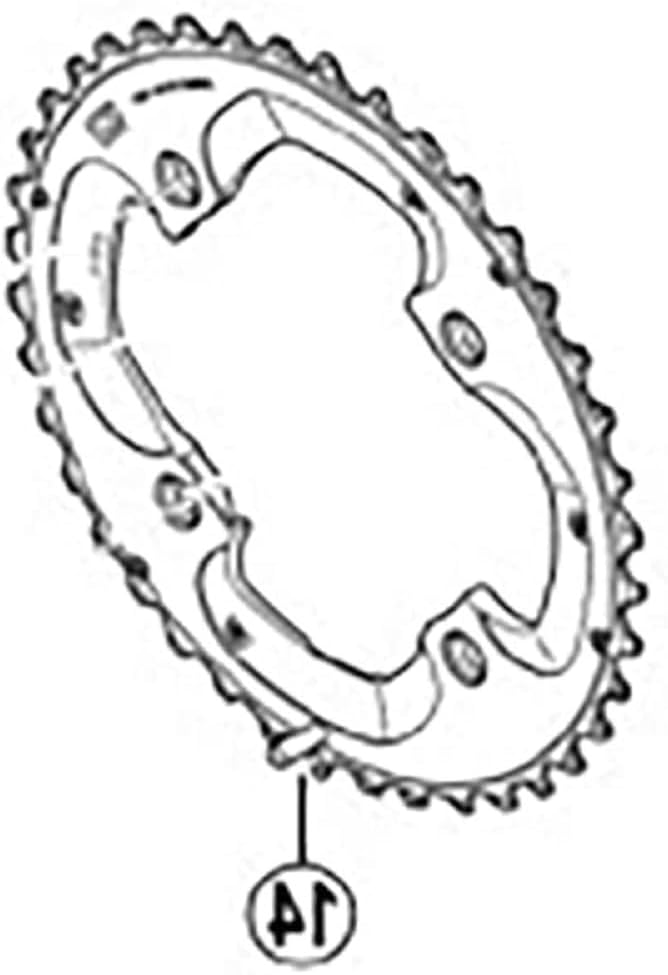 SHIMANO Kettenblatt Aussen XT M785 10-Fach 4-Loch 104 mm 38 zähne, 38 zähne