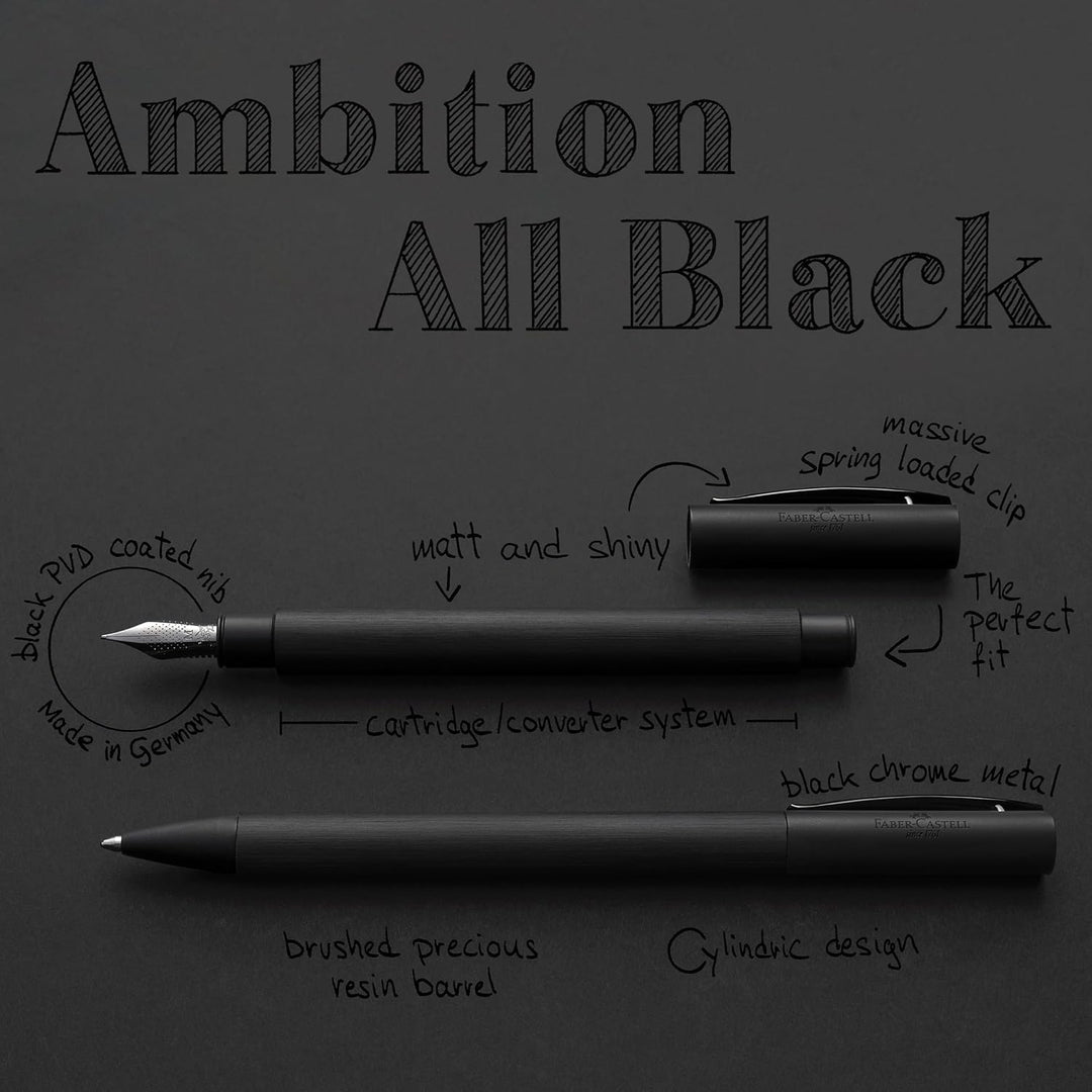 Faber-Castell Füllfederhalter Ambition All Black Limited Edition, Füllfederhalter