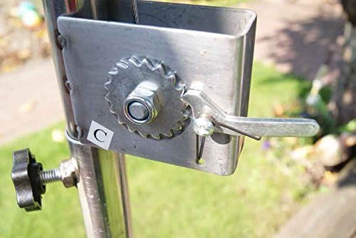 AKTIONA/Grillclub Edelstahlrohr Grillgalgen + 70 cm Edelstahl Grillrost nur 10 mm Lichter Stababstan