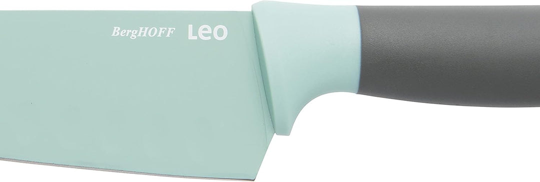 BergHoff Santokumesser 17 cm - Leo (Küchenmesser grün, Messer mit Antihaftbeschichtung, inkl. Klinge