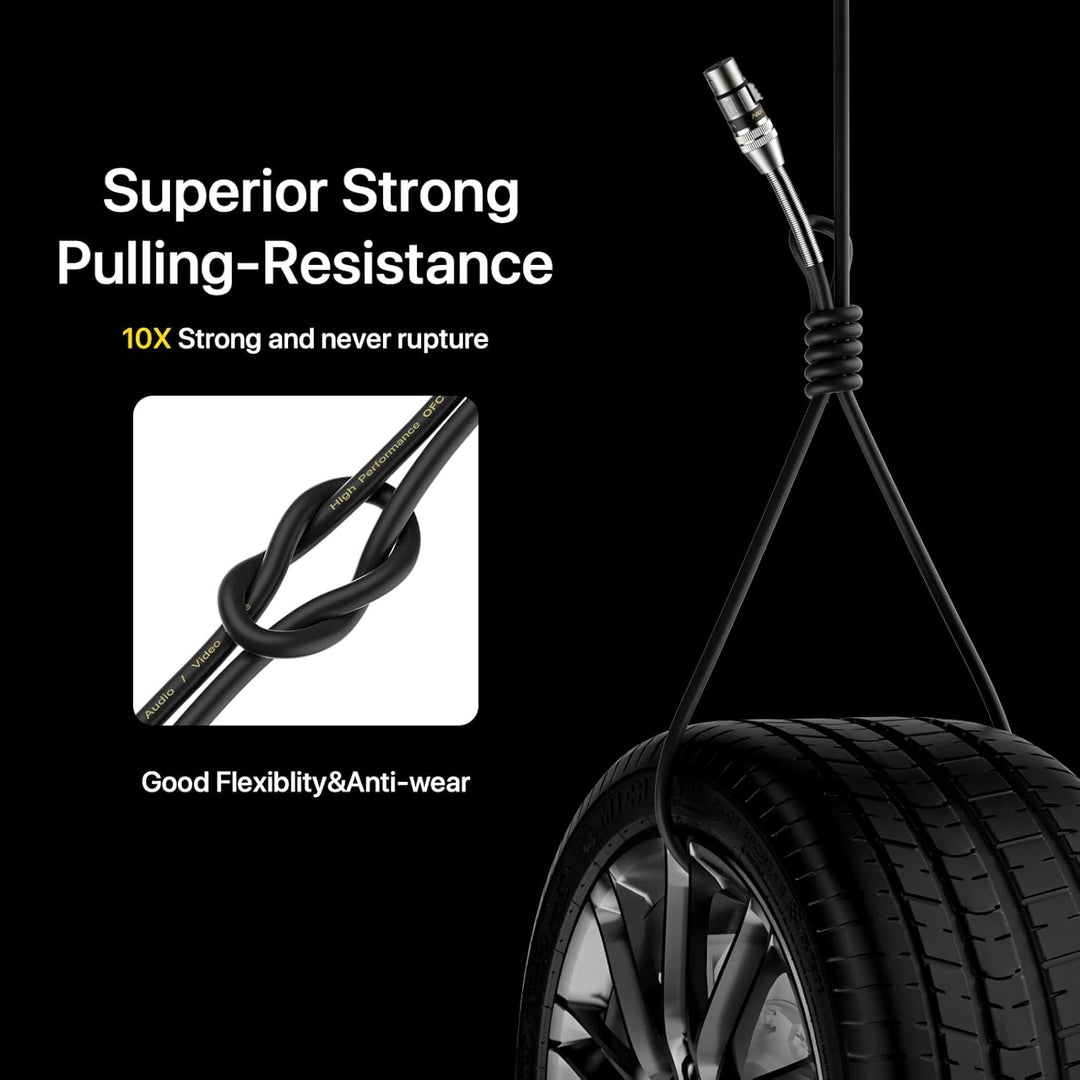 NUOSIYA XLR Kabel 3m 2Pack Symmetrisches Mikrofonkabel, Metallfeder SR Design XLR-Stecker auf Buchse