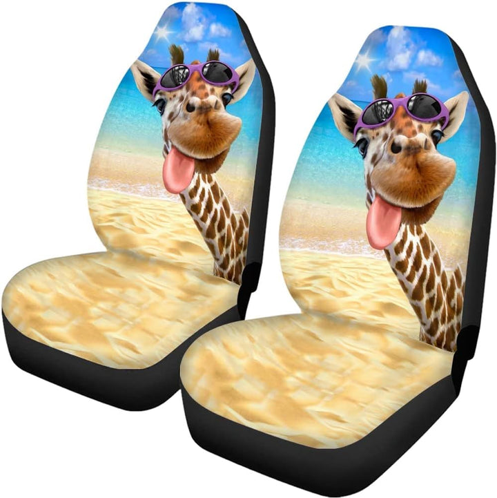 Chaqlin Universelle Auto-Vordersitzbezüge und Rücksitzschoner für teilbare Bank, Autozubehör, je 2 S