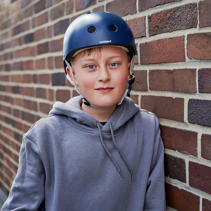HUDORA Skaterhelm Robuster Kinderhelm - Fahrradhelm mit Air-Vent Belüftungssystem - Grössenverstellb