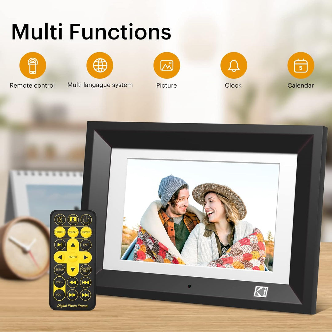 KODAK Digitaler Bilderrahmen 10 Zoll mit Fernbedienung, Elektronischer Fotorahmen No WiFi mit 8 GB S