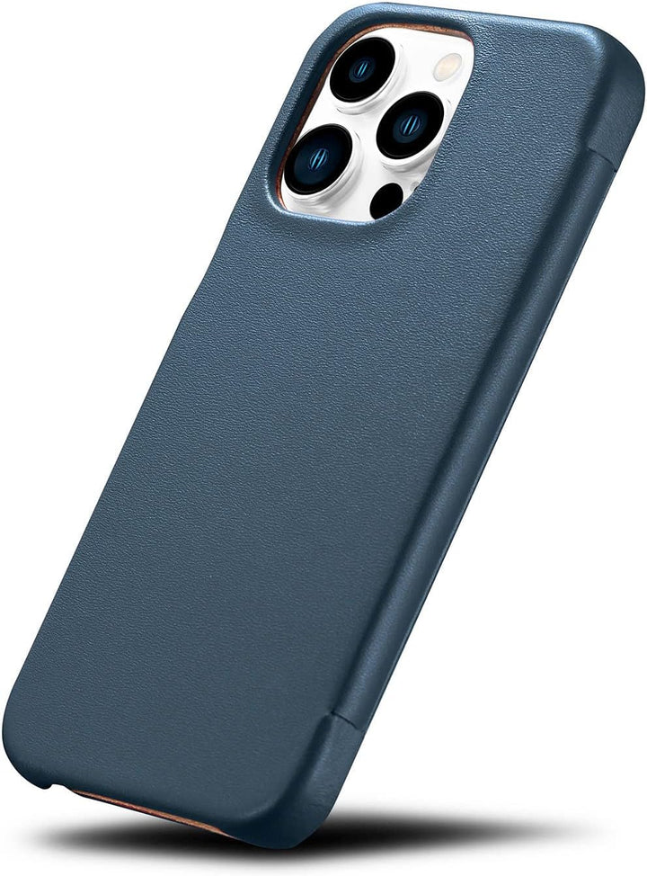 Mobiskin Hülle kompatibel mit Apple iPhone 13 PRO (6,1 Zoll), Handyhülle mit echtem Leder, Case, Sch