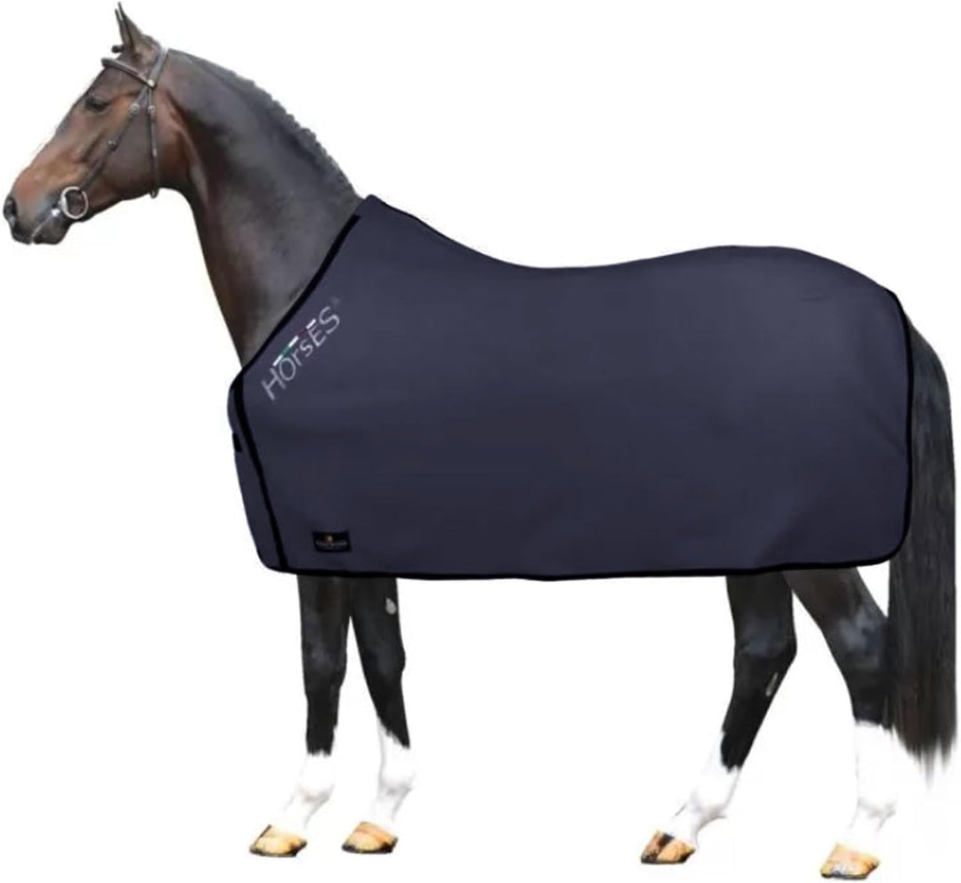 Horses, Fleece Pferdedecke, Basismodell, weich und bequem, ideal für Transport und Feierabend, Gröss