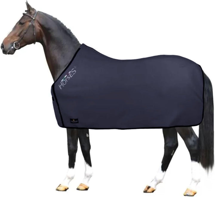 Horses, Fleece Pferdedecke, Basismodell, weich und bequem, ideal für Transport und Feierabend, Gröss