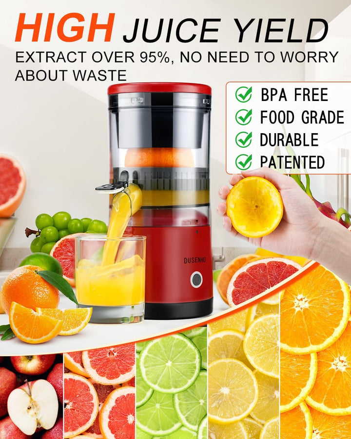 Zitronenpresse Elektrisch Orangenpresse Saftpresse Elektrisch Zitruspresse Tragbare USB-Aufladung Ju
