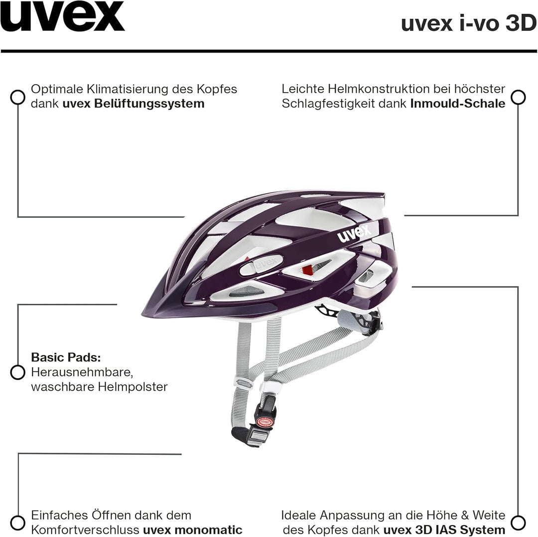 uvex i-vo 3D - leichter Allround-Helm für Damen und Herren - individuelle Grössenanpassung - erweite
