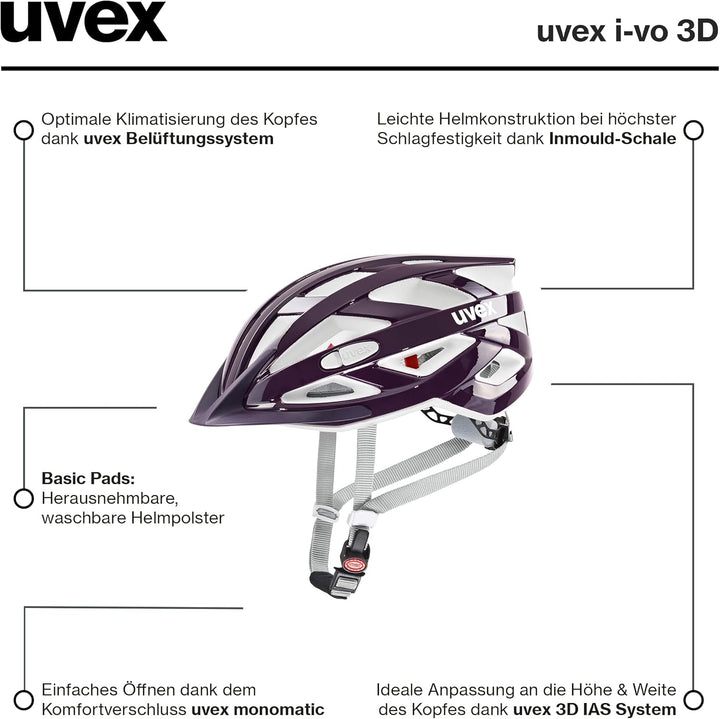 uvex i-vo 3D - leichter Allround-Helm für Damen und Herren - individuelle Grössenanpassung - erweite