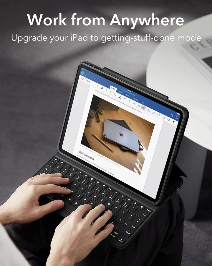 ESR Ascend Tastatur Hülle Lite, iPad kompatibel mit iPad Pro 12.9 2022/2021, magnetische abnehmbare