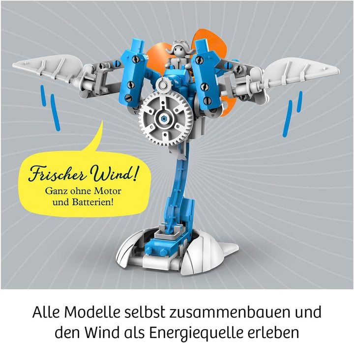 KOSMOS 621056 Wind Bots, Experimentieren mit erneuerbaren Energien für Kinder ab 8 Jahren, Bausatz f