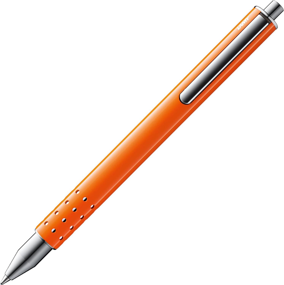 LAMY swift Tintenroller aus Edelstahl in Lack-Finish neonorange - ohne Verschlusskappe mit versenkba