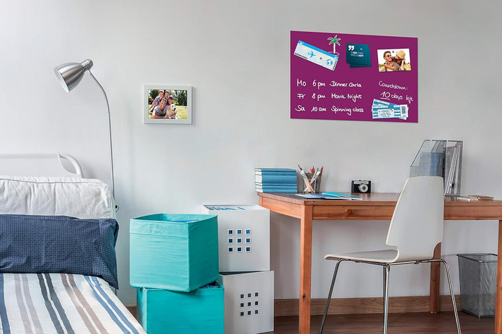 Be!Board B1204 Glas-Magnettafel beere, 60 x 40 cm, Memoboard magnetisch beere 60 x 40 cm, beere 60 x