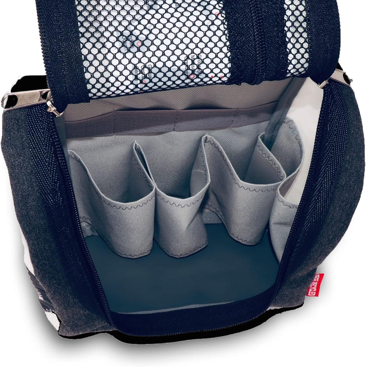 360° Kulturtasche Kulturbeutel Matrose XL weiss-blau Zahl rot