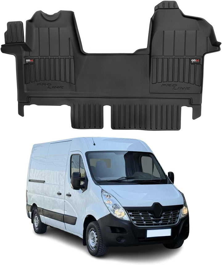 Fussmatten Gummimatten kompatibel mit Renault Master III 2010-2019 OMAC Premium 3D Schwarz TPE Gummi