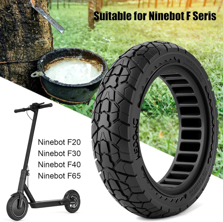 OUXI 10X2.125 Off Road Reifen für Elektroroller Ninebot F20/F30/F40/F65, 10 Zoll Vollgummireifen für