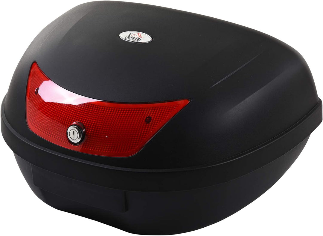 HOMCOM Motorradkoffer, Rollerkoffer für Motorräder, Roller, Mofas und Quads, 48 L Helmkoffer, Topcas