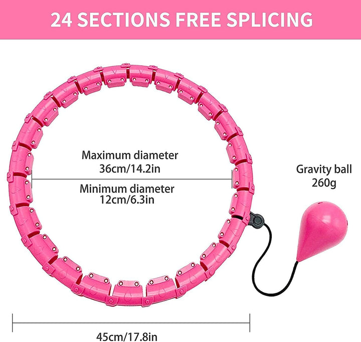 Cretee Will Not Fall Hula Hoop Verstellbarer Hot Waist Worker für Erwachsene Hula Hoops (Taille 55-1