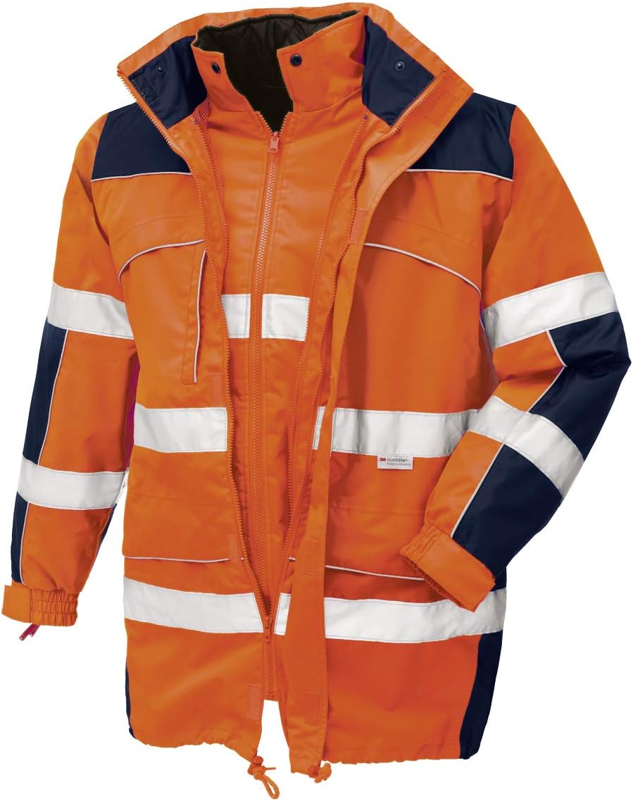 teXXor Warnschutz-Parka Toronto wasserdichte, winddichte Arbeitsjacke, XL, orange, 4109 XL Orange, X
