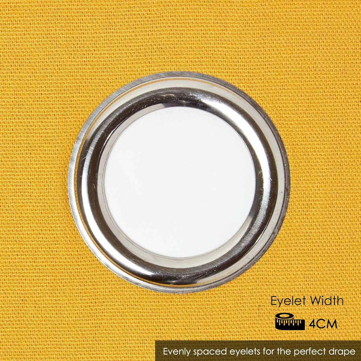 Homescapes 2er Set eifarbige Ösen Gardinen je B137 x L228 cm aus 100% Baumwolle, blickdichte Vorhäng