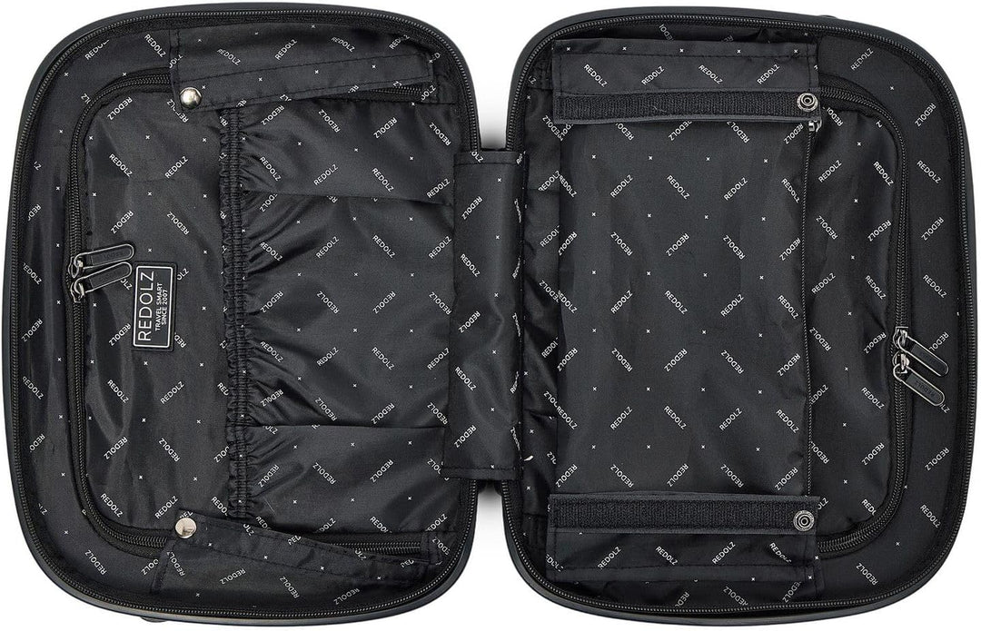 REDOLZ Hartschalen Koffer-Set-2-teilig | S Trolley 40 x 23 x 55 cm mit Laptopfach & Dehnfalte - 3,2