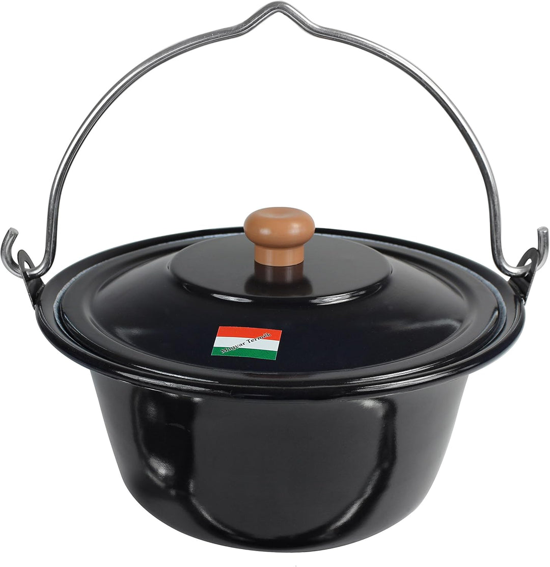 GRILLPLANET Gulaschkessel Set 4 Liter emailliert mit Deckel