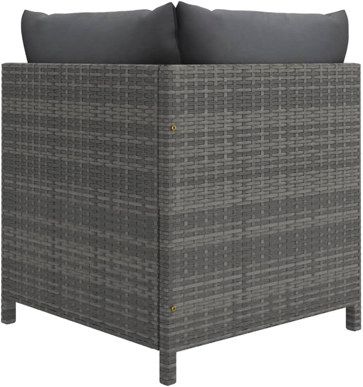 vidaXL Gartenmöbel 3-TLG. mit Kissen Mittelsofa Ecksofa Sofa Lounge Gartenset Gartensofa Garten Garn