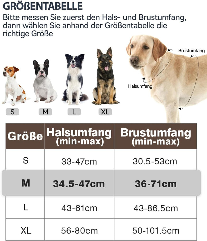 Joytale Hundegeschirr Mittelgrosse Hunde, Reflektierend Weich Gepolsterte Hunde Geschirre Anti Zug,