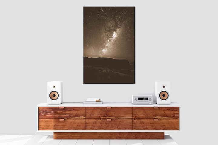 deyoli unsere magische Galaxie am Nachthimmel Effekt: Sepia, Format: 80x60 als Leinwandbild, Motiv f