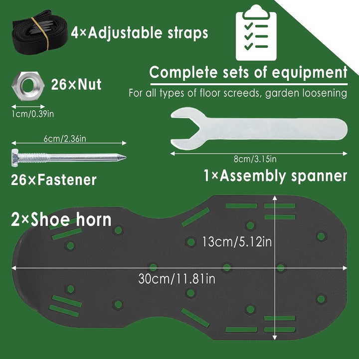 XiXiRan Rasenbelüfter Stiefel,Schwarz Rasenbelüfter Schuhe mit Nägeln,Rasen Garten Belüfter Schuhe,R