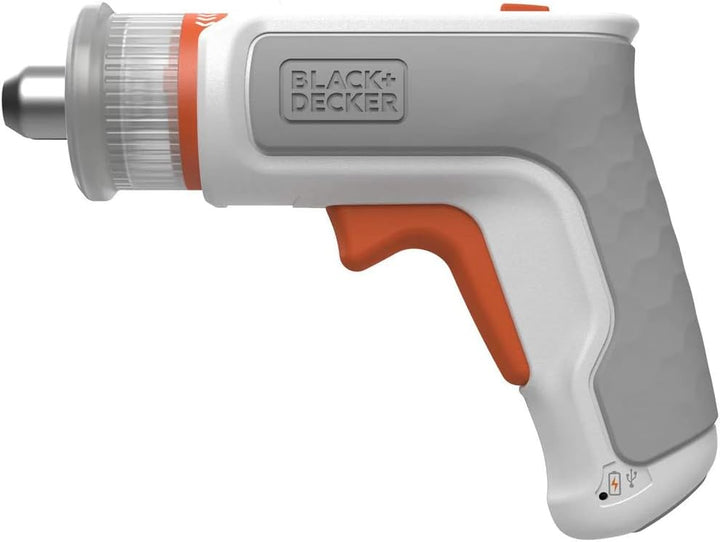 Black+Decker Akku-Möbelschrauber BCRTA01 (3.6V, 1.5 Ah, mit patentierter Werkzeugaufnahme für Innens