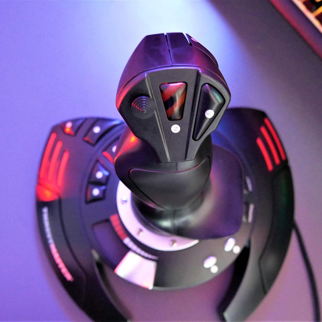 Thrustmaster T.Flight Stick X, Joystick mit Rudersteuerung, umprogrammierbaren Tasten und Achsen, Dr