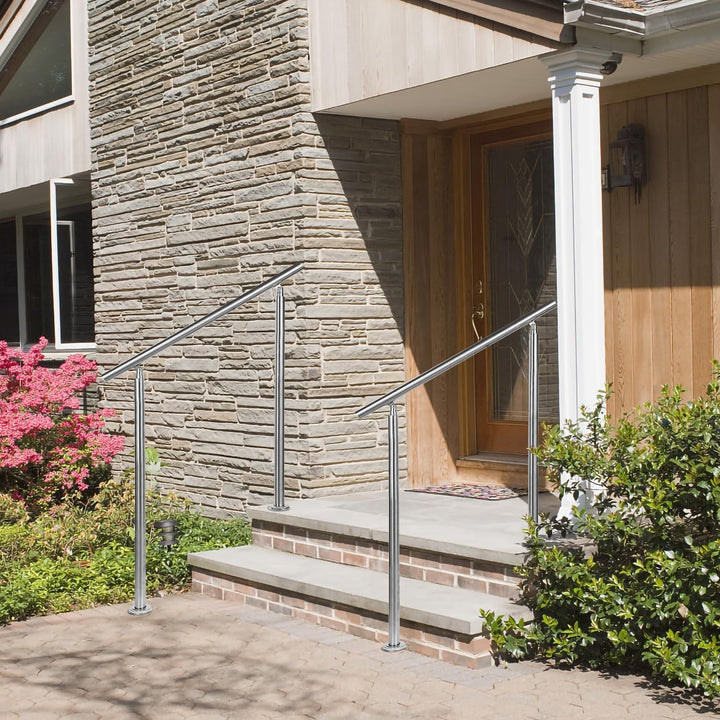 Daromigo 180cm Edelstahl Handlauf GelÀnder mit ohne Querstreben, Handlauf Winkelverstellbar, à 42mm