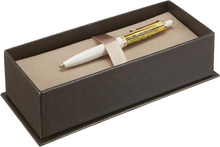 Pelikan 935395 Druckkugelschreiber Souverän K400 Schildpatt, weiss, Druckkugelschreiber