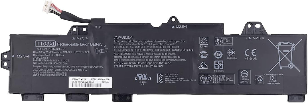 Duotipa Ersatzakku Batterie TT03XL kompatibel mit HP ELITEBOOK 755 850 G5 G5-41 G5-42 G5-44 ZBook 15